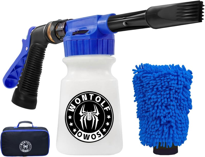 Stemni Car Wash Foam Gun Foam Sprayer - Foam Cannon Garden Hose- Car Wash Kit - Snow Foam Blaster with Microfiber Wash Mitt + Storage Bag - Car Accessories for Men - Image 1
